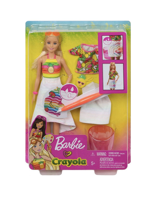 Barbie Crayola Rainbow Fruit Surprise Doll