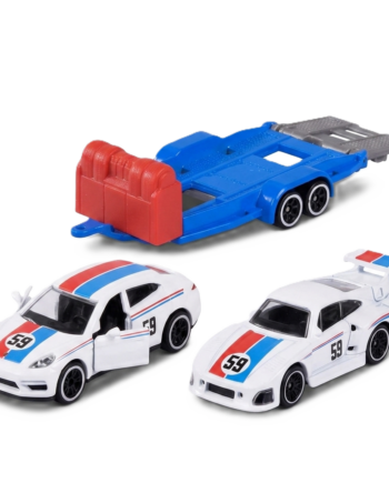 Porsche Diecast Car Panamera with Trailer Majorette