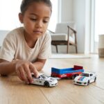 Porsche Diecast Car Panamera with Trailer Majorette - Image 3